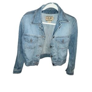 Vtg 90s Y2K Levi's Denim Jean Jacket  Medium‎ Cropped Women's Made In USA